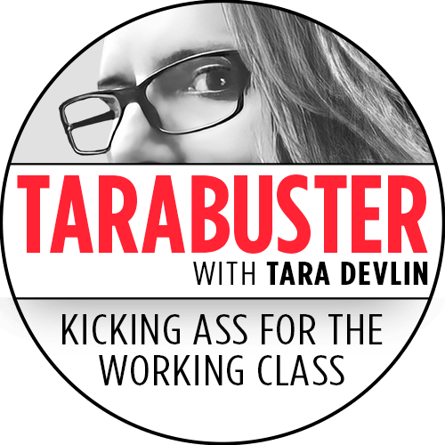 Tarabuster Logo - Kicking Ass for the Working Class